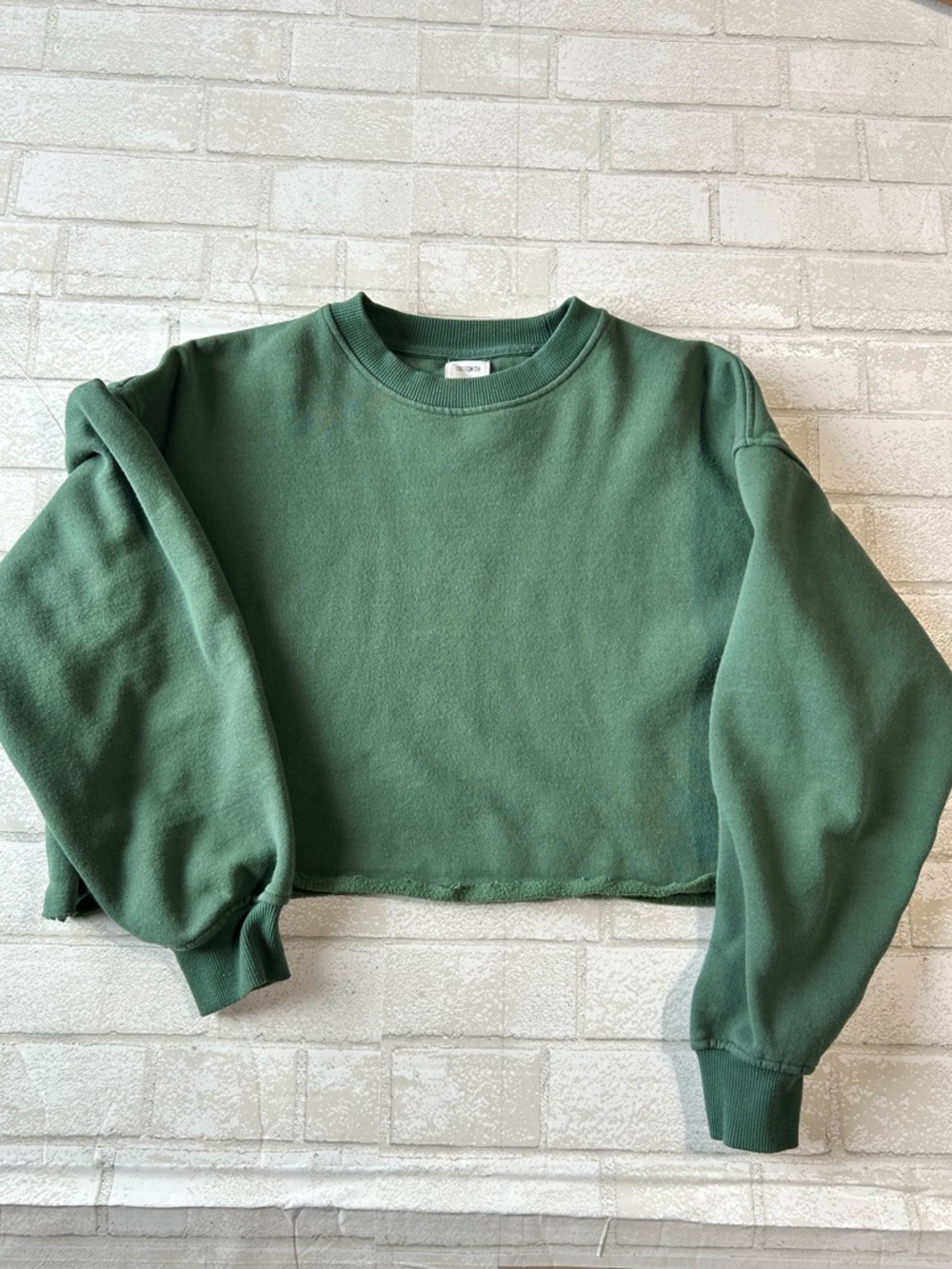 Cotton On Cropped Crewneck Sweatshirt - Green